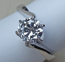 Verlobung Einkaräter Ring 1.02 Ct Brillant Solitär Diamant 18kt 750 Gold ♦️ 8566