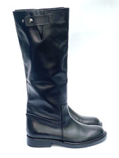 ZARA FLACHE LEDER STIEFEL MIT