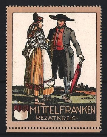 Reklamemarke mittelfranken - reklamemarke,