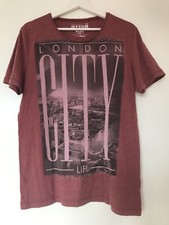 T-Shirt ziegelrot weinrot, Tom Tailor Denim L