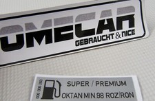 Aufkleber Sticker passend für VW Golf 1 2 Tankdeckel Super Benzin 98 Oktan