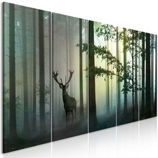 Hirsch tiere wald baum 5tlg - wald,