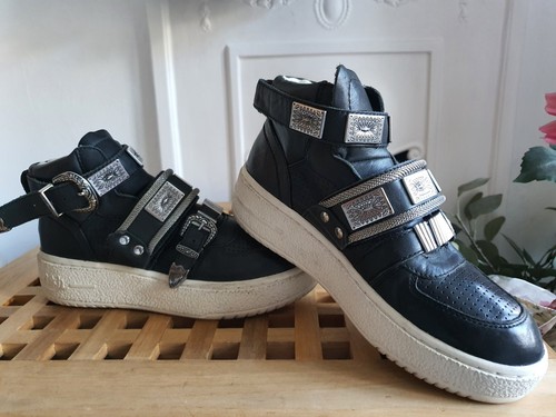 Ash black buckled - black, flatform