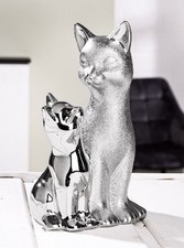 32395 Katzenpaar sitzend