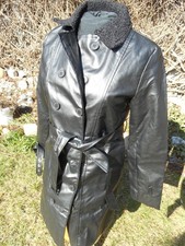 Kunstleder mantel jacke - kunstleder,