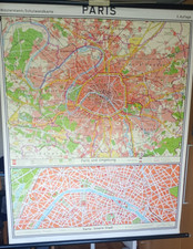 Schulwandkarte PARIS Wandkarte