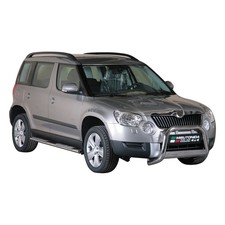 Edelstahl Seitenschweller Schwellerrohre für Skoda Yeti 2009-2013 Silber