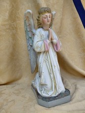 Engel Anbetungsengel Gips 30 cm Jugendstilzeit um 1900