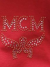 MCM Pullover Schwarz Rot, Größe 40 L “3” Rot Ungetragen