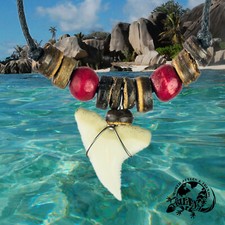 n 415-F  / SHARK TOOTH  Haizahnkette Haifischzahn Haizahn Hai Surferkette Kette