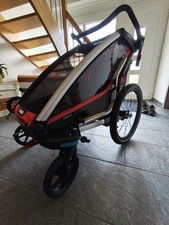 Thule Chariot Cross 1 Fahrradanhänger Kinderanhänger Aluminium Rot