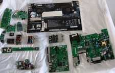 Platinenschrott, Leiterplatten, unterschiedliche Bauteile