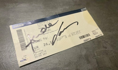 Konzertkarte mit autogramm - mit,