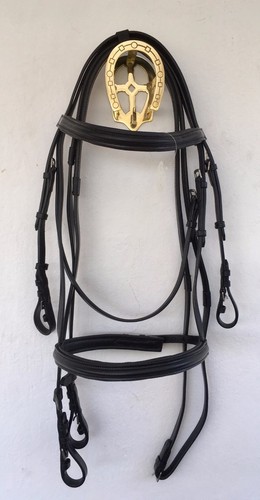 Leder gepolsterte cavesson - leder,