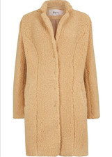 Damen Teddy Mantel Plüsch 36
