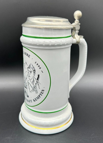 Bierkrug mit zinndeckel 40 - bierkrug,