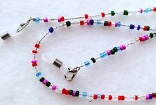 Brillenkette Damen Niedliche Bunte Perlen Brillenban  Multicolor 66 cm