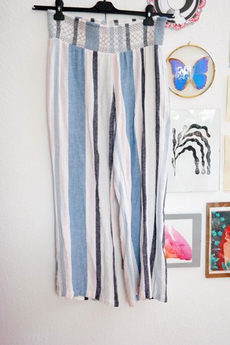 Wide leg leinen sommerhose - wide,