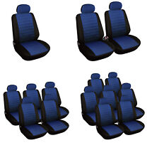 Sitzbezüge Auto 1er 2er 5er 7er-set universal Größe Schwarz/Blau #3187