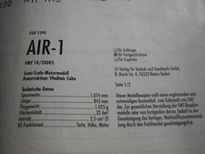 Bauplan AIR-1, Blatt 1+2 von