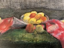 Schönes Gemälde 1960 Gouache