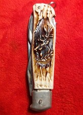 Taschenmesser Rostfrei mit Hirschmotiv alt