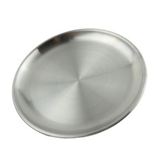Runde Silber Teller Edelstahl