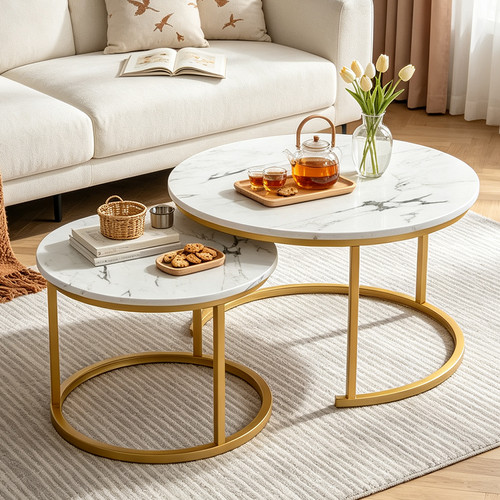 Couchtisch rund 2er set - rund,