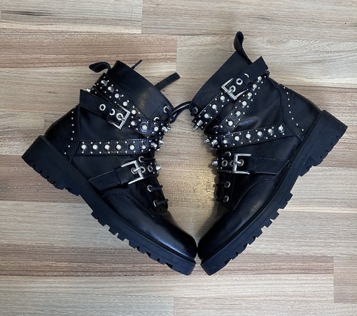 Biker ankle boots nieten zara - biker,