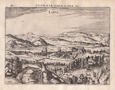 Linz Donau Österreich Austria Kupferstich engraving Bertius 1616