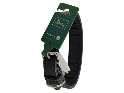 Hunter hundehalsband leder - hunter, m