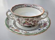 Eden von Spode Copeland mit Goldrand • Suppentasse und Untertasse