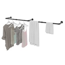 RENEW 180cm Schwerlast Kleiderstange Garderobenstange Industrie Garderobe Wand