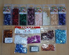Großes Set: Pailletten Basteln verschiedene Farben & Mini Stecknadeln Gebraucht 
