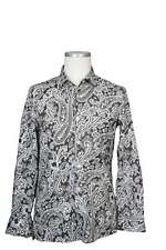 Kiton Hemd Paisley Shirt Muster Handarbeit 39 Baumwolle