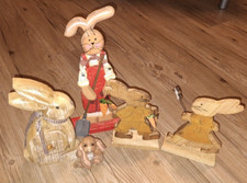5x Osterhasen Figuren * Osterdeko * Dekoration * Hasen *