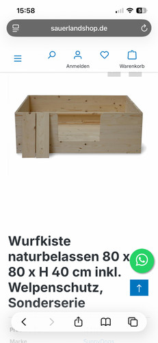 Wurfkiste für kleine - , hunde