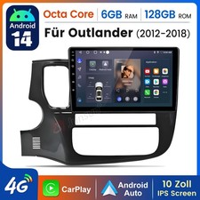 6+128G Autoradio 10"Für Mitsubishi Outlander 2012-2018 Android 14 GPS Navigation