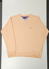 Tommy Hilfiger Pullover Herren L Apricot/Lachsfarben schwere Qualität 