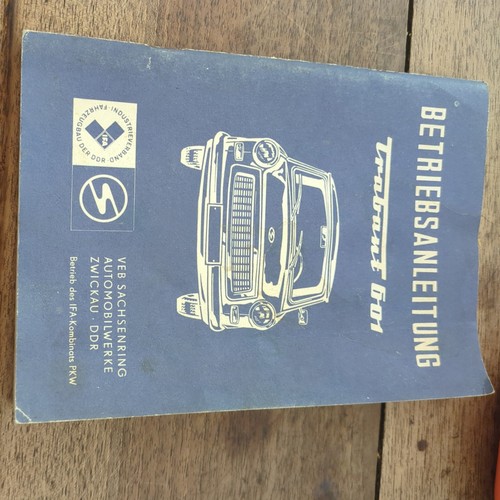 Trabant 601 betriebsanleitung - 601,
