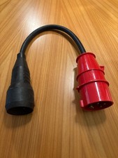Adapter 5-Pol CEE Stecker 16A auf Schuko Kupplung H07RN-F  Wohnmobil Camping Bau