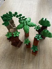 Lego Duplo Set 23 Teile Palme Bäume Blumen Felsblock Baumstamm gebraucht
