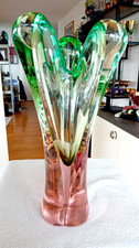 Große schwere Glas Vase -