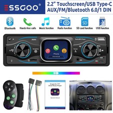 Autoradio mit Bluetooth 6.0 Freisprech 2.2" Touchscreen 7 Farbe 1 DIN USB SD Aux