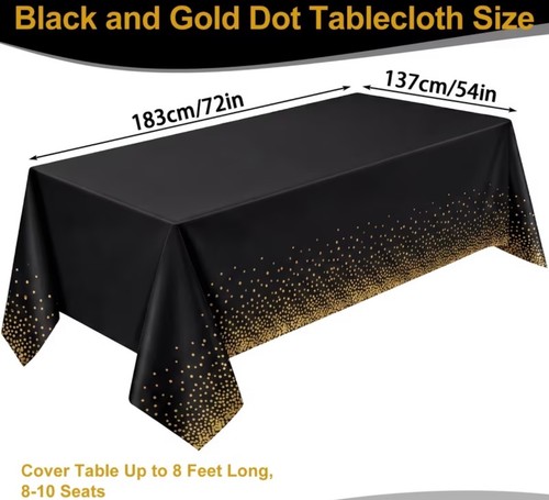Einweg tischdecke gold punkte - gold,