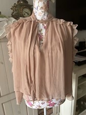 ZARA * hübsche Bluse * Gr. M ** nude Farben