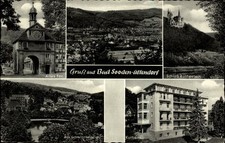 Bad Sooden Allendorf Mehrbild Grußkarte ~1950/60 Altes Tor Schloß Schwanenteich
