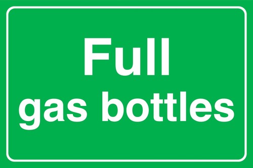 Volle gasflaschen schild - volle,