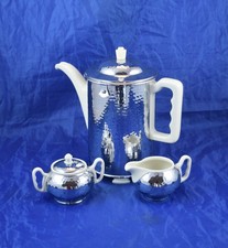 Bauscher Fürstenberg Thermisol Kaffeekanne Art Déco Milchkännchen Zuckerdose