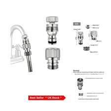 360 Grad Messing Spülenadapter & Gartenschlauch Schnellkupplung - vielseitige Befestigung